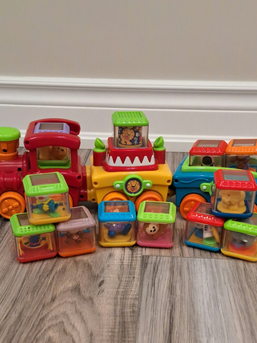 Fisher Price Peek A Blocks Train And 12 Circus Theme Peek-A-Blocks -Discontinued